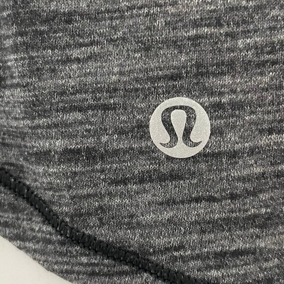 Lululemon Glide and Stride 2 in 1 Luon Tank Top Circle Mesh Heathered Black Sz 6 - Picture 6 of 10